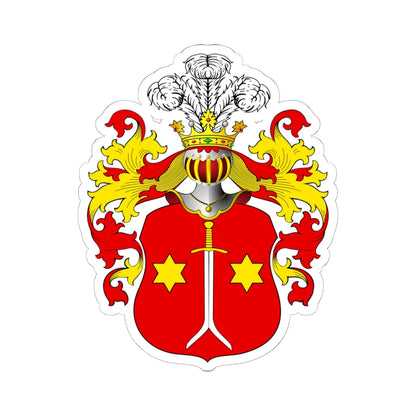 POL COA Bociarski (Poland) (Coat of Arms) STICKER Vinyl Kiss-Cut Decal 6 Inch White - The Sticker Space