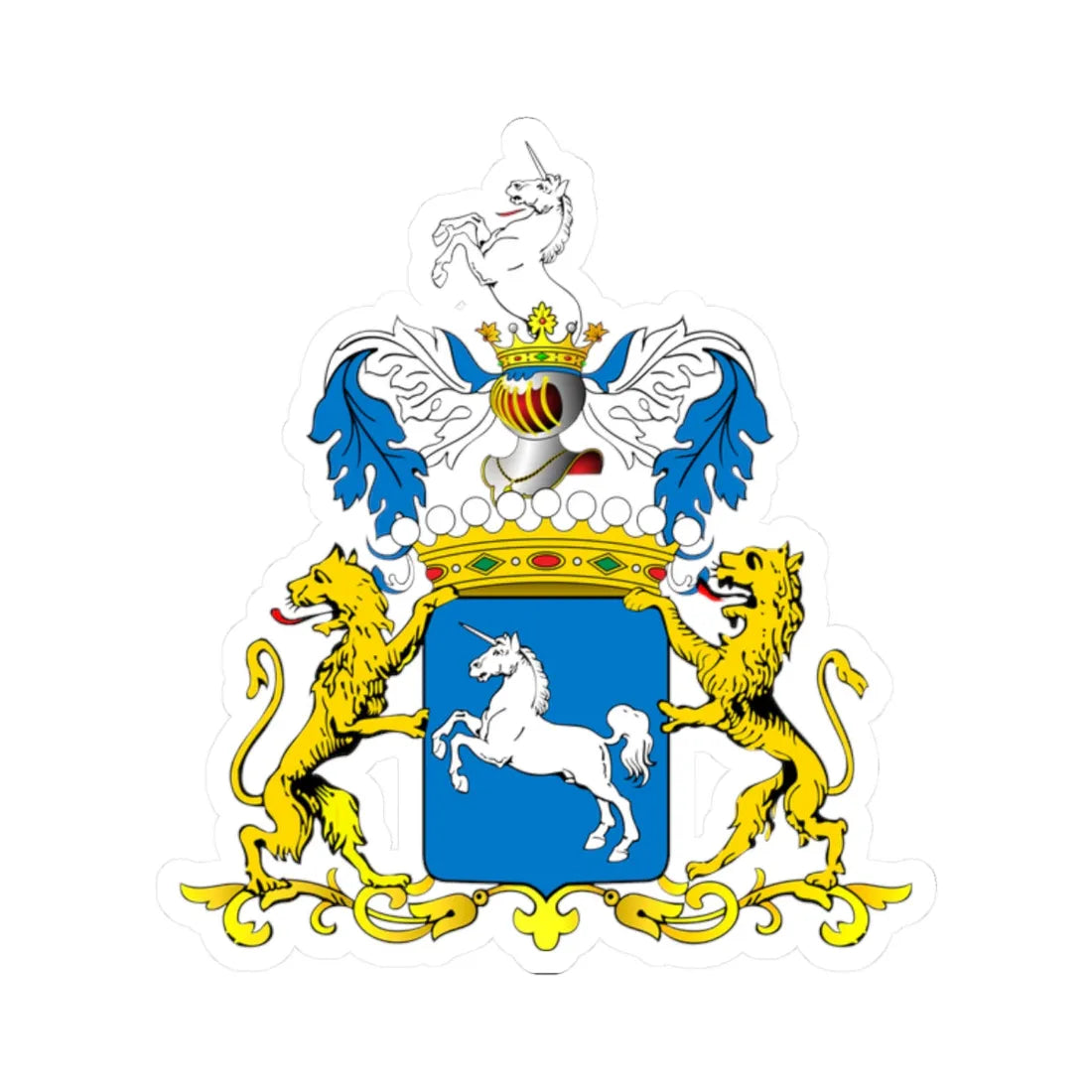 POL COA Bończa-Badeni (Poland) (Coat of Arms) STICKER Vinyl Kiss-Cut Decal 2 Inch White - The Sticker Space