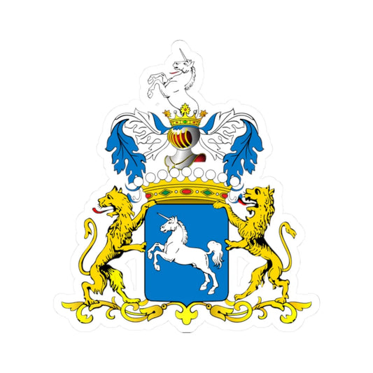 POL COA Bończa-Badeni (Poland) (Coat of Arms) STICKER Vinyl Kiss-Cut Decal 2 Inch White - The Sticker Space