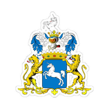 POL COA Bończa-Badeni (Poland) (Coat of Arms) STICKER Vinyl Kiss-Cut Decal 6 Inch White - The Sticker Space