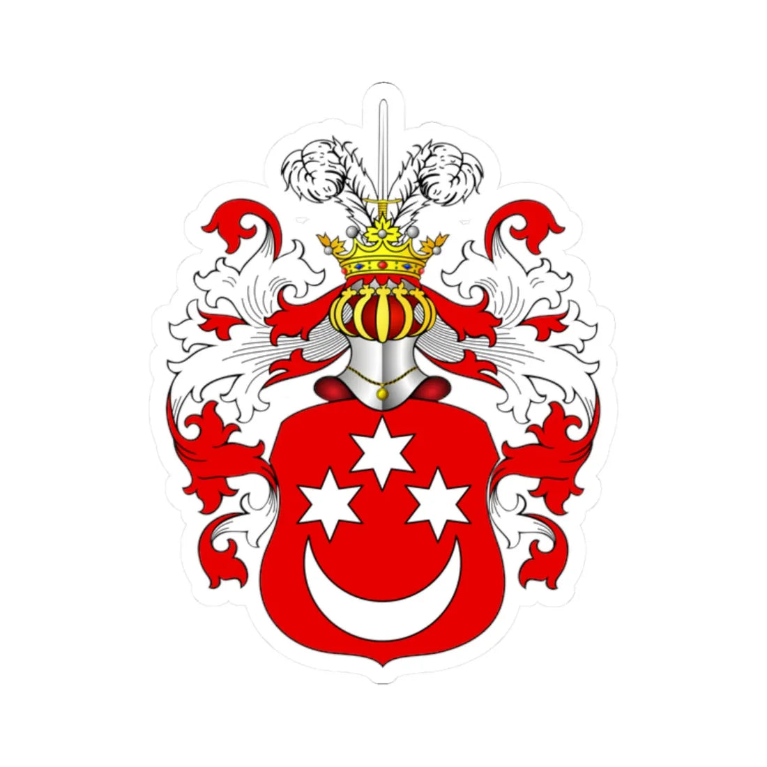 POL COA Bożena (Poland) (Coat of Arms) STICKER Vinyl Kiss-Cut Decal 2 Inch White - The Sticker Space