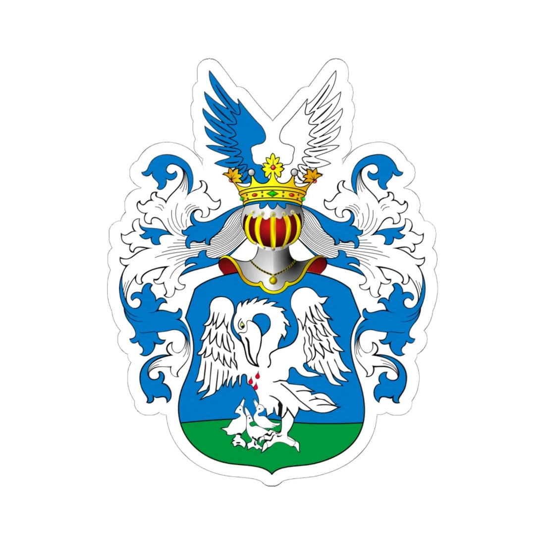 POL COA Boetticher (Poland) (Coat of Arms) STICKER Vinyl Kiss-Cut Decal 6 Inch White - The Sticker Space