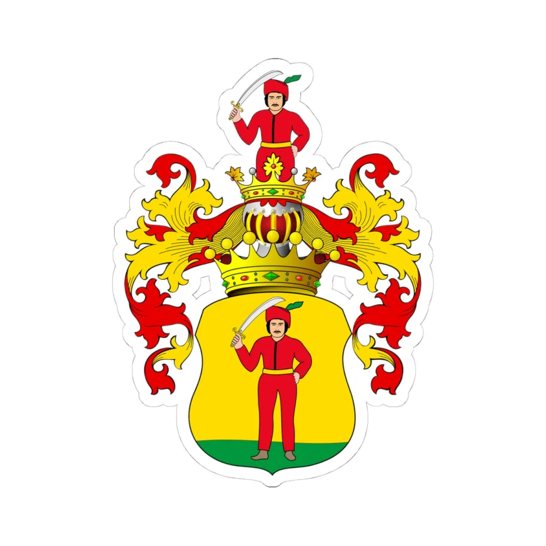 POL COA Bogdan (Poland) (Coat of Arms) STICKER Vinyl Kiss-Cut Decal 4 Inch White - The Sticker Space