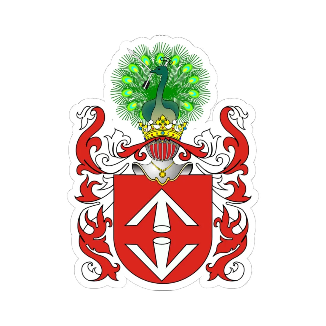 POL COA Bogoria (Poland) (Coat of Arms) STICKER Vinyl Kiss-Cut Decal 4 Inch White - The Sticker Space