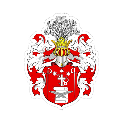 POL COA Boguchwał (Poland) (Coat of Arms) STICKER Vinyl Kiss-Cut Decal 4 Inch White - The Sticker Space