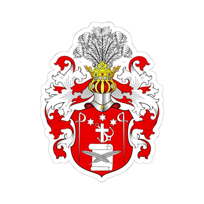 POL COA Boguchwał (Poland) (Coat of Arms) STICKER Vinyl Kiss-Cut Decal 6 Inch White - The Sticker Space