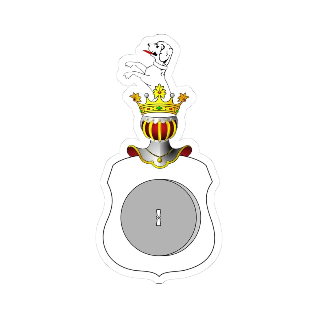 POL COA Bokum (Poland) (Coat of Arms) STICKER Vinyl Kiss-Cut Decal 3 Inch White - The Sticker Space