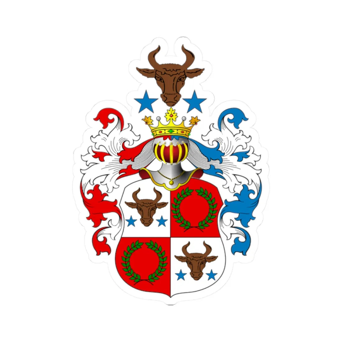 POL COA Bolesławski II (Poland) (Coat of Arms) STICKER Vinyl Kiss-Cut Decal 2 Inch White - The Sticker Space