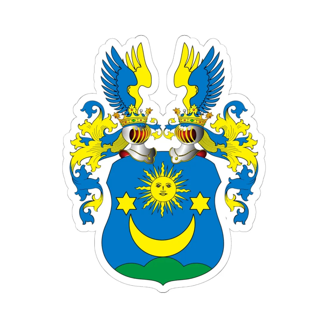 POL COA Bolesławski (Poland) (Coat of Arms) STICKER Vinyl Kiss-Cut Decal 6 Inch White - The Sticker Space