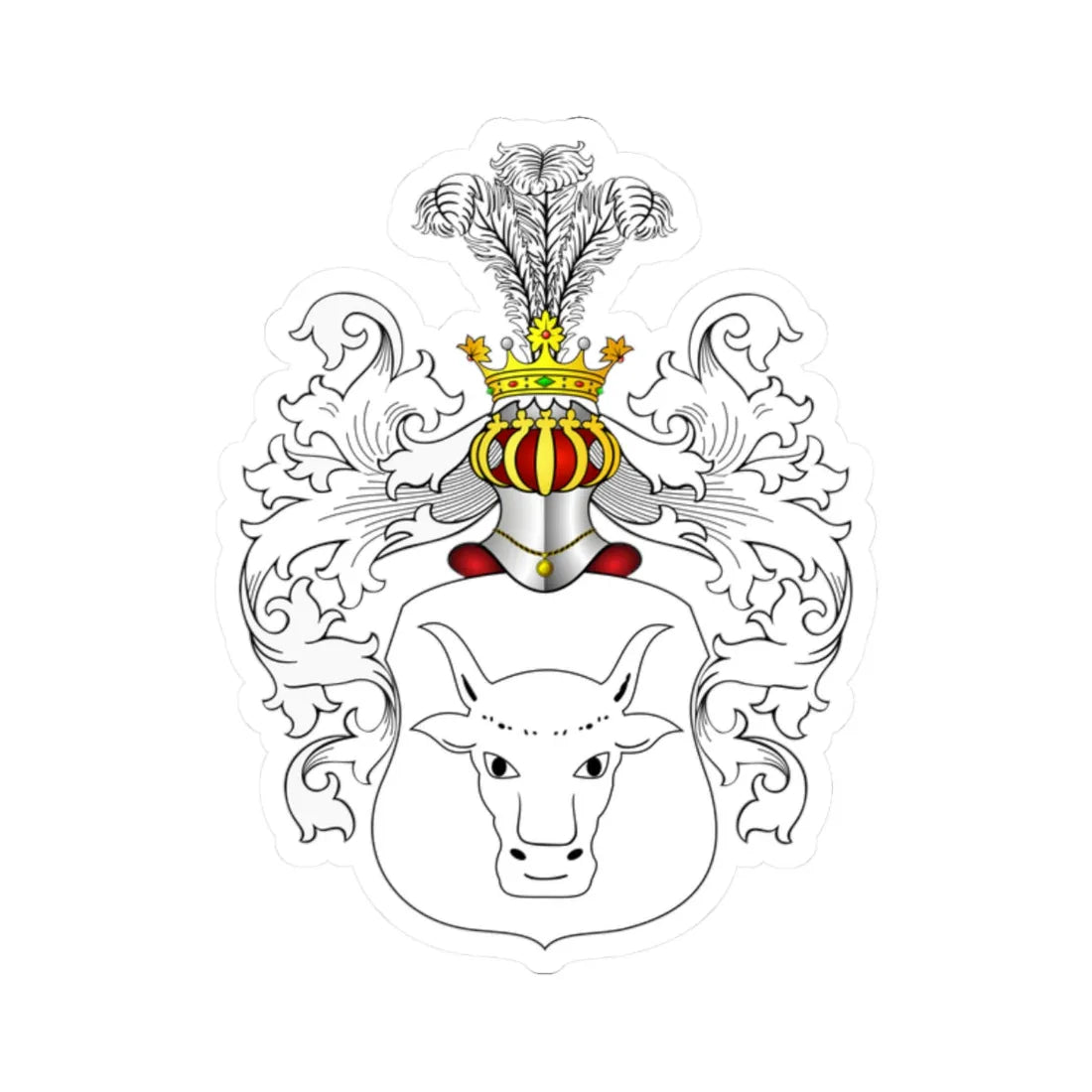 POL COA Bolszewski (Poland) (Coat of Arms) STICKER Vinyl Kiss-Cut Decal 2 Inch White - The Sticker Space