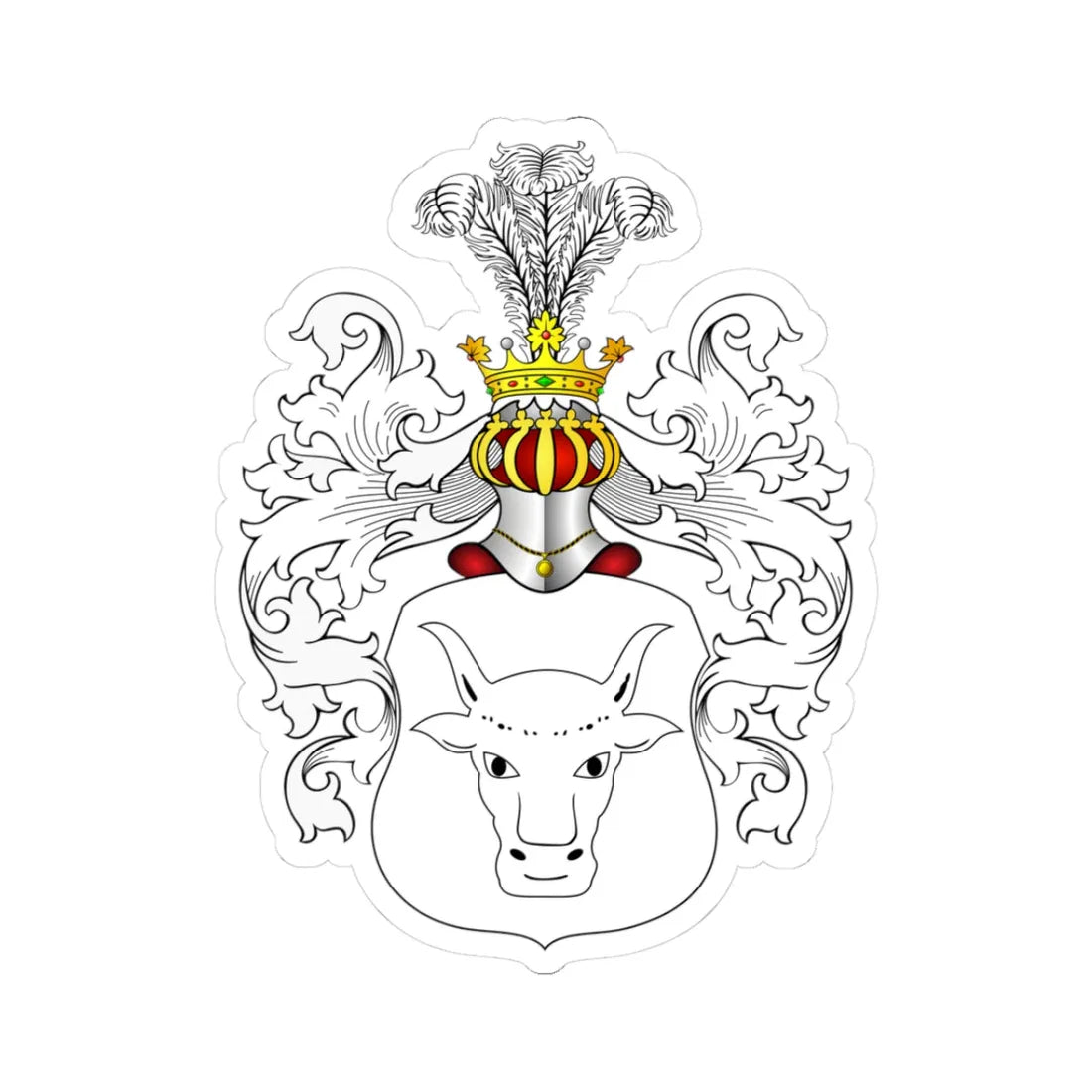 POL COA Bolszewski (Poland) (Coat of Arms) STICKER Vinyl Kiss-Cut Decal 3 Inch White - The Sticker Space