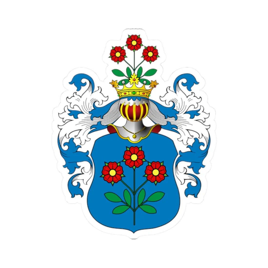 POL COA Bołoz (Poland) (Coat of Arms) STICKER Vinyl Kiss-Cut Decal 2 Inch White - The Sticker Space