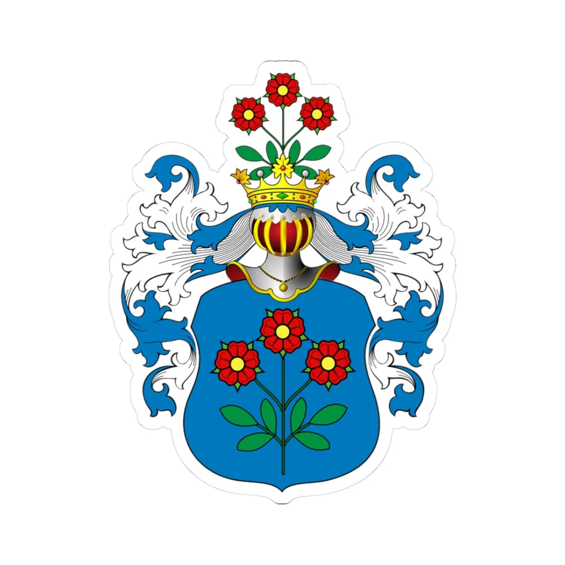 POL COA Bołoz (Poland) (Coat of Arms) STICKER Vinyl Kiss-Cut Decal 3 Inch White - The Sticker Space