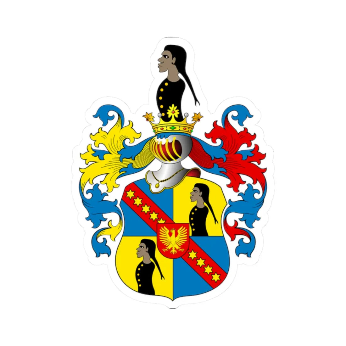 POL COA Boratini (Poland) (Coat of Arms) STICKER Vinyl Kiss-Cut Decal 2 Inch White - The Sticker Space