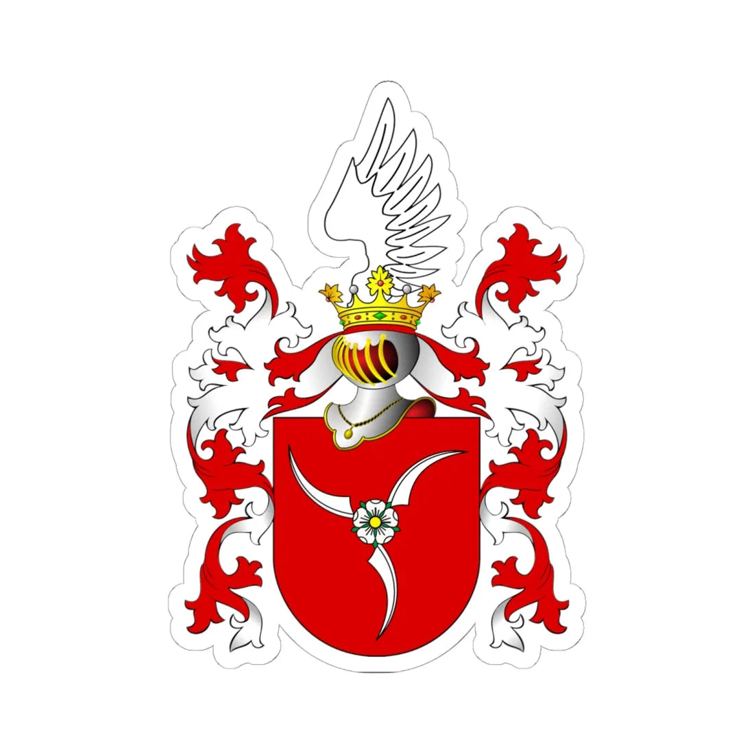 POL COA Borek III (Poland) (Coat of Arms) STICKER Vinyl Kiss-Cut Decal 6 Inch White - The Sticker Space