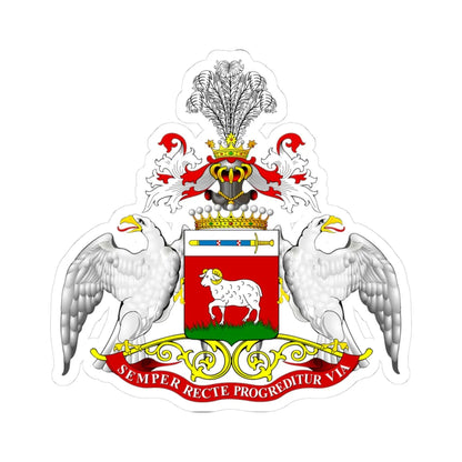 POL COA Borkowski hrabia (Poland) (Coat of Arms) STICKER Vinyl Kiss-Cut Decal 3 Inch White - The Sticker Space