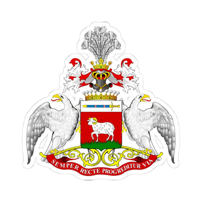 POL COA Borkowski hrabia (Poland) (Coat of Arms) STICKER Vinyl Kiss-Cut Decal 4 Inch White - The Sticker Space