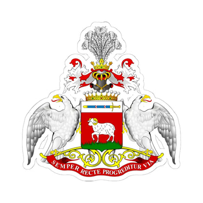 POL COA Borkowski hrabia (Poland) (Coat of Arms) STICKER Vinyl Kiss-Cut Decal 6 Inch White - The Sticker Space