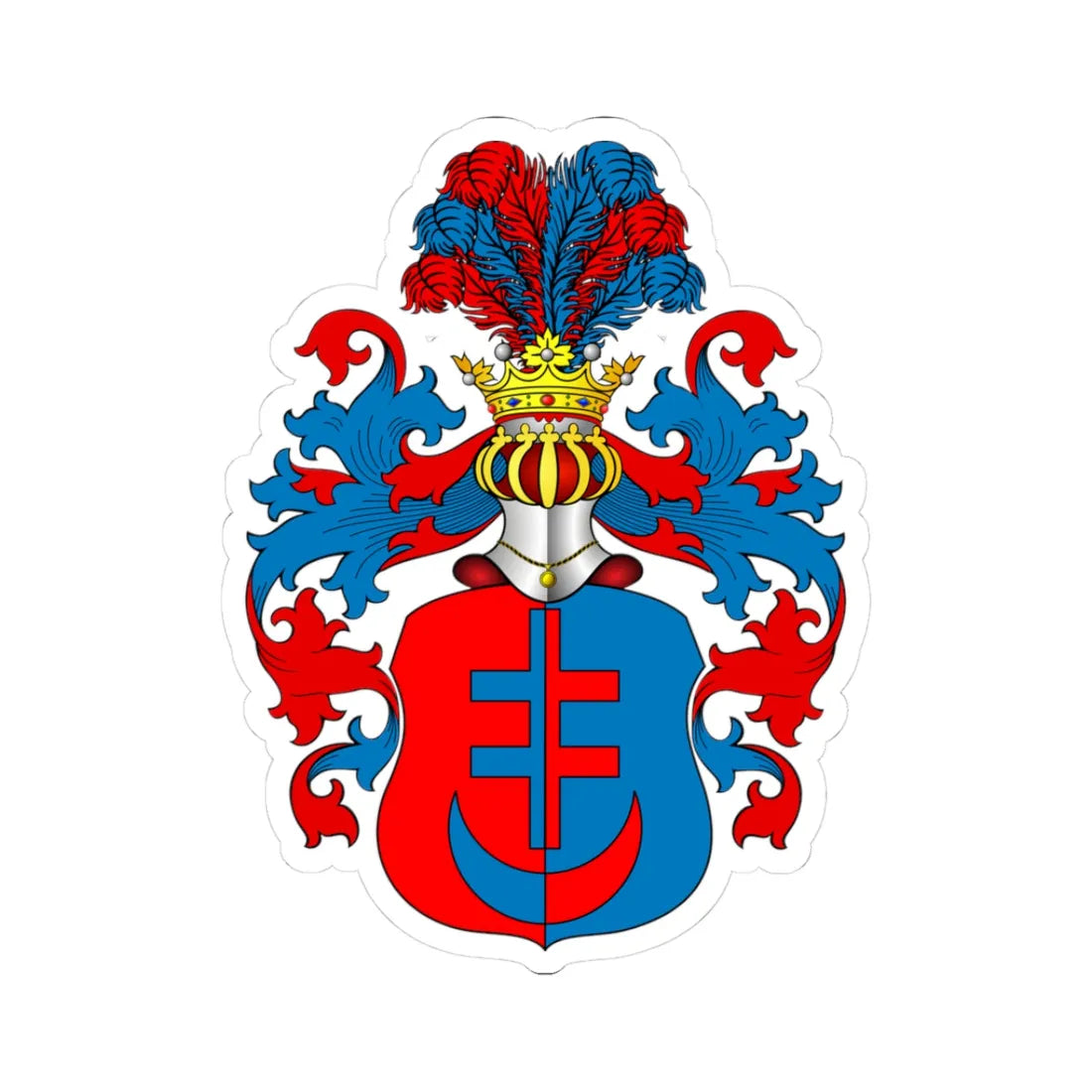 POL COA Borkowski (Poland) (Coat of Arms) STICKER Vinyl Kiss-Cut Decal 3 Inch White - The Sticker Space