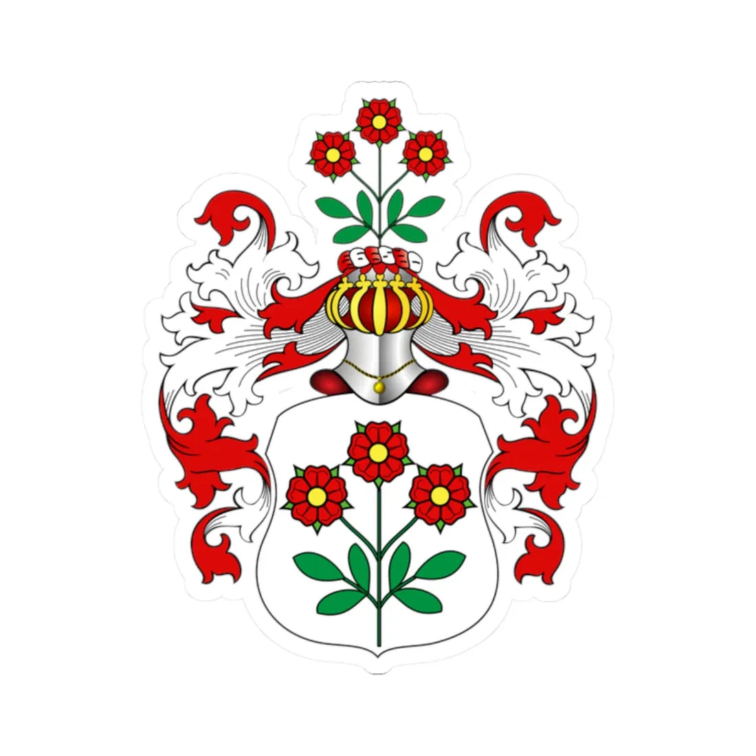 POL COA Borna Ia (Poland) (Coat of Arms) STICKER Vinyl Kiss-Cut Decal 2 Inch White - The Sticker Space