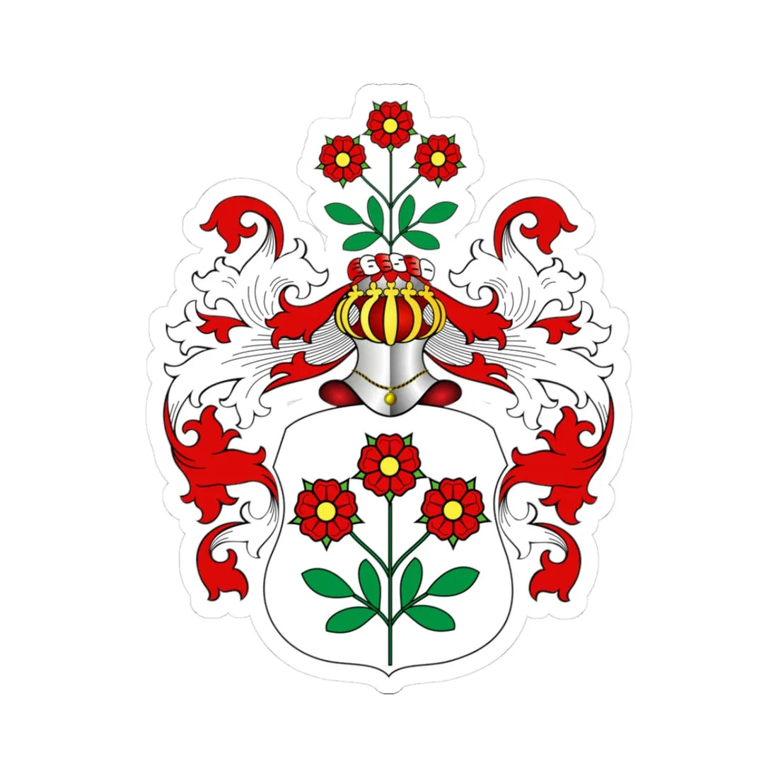 POL COA Borna Ia (Poland) (Coat of Arms) STICKER Vinyl Kiss-Cut Decal 3 Inch White - The Sticker Space