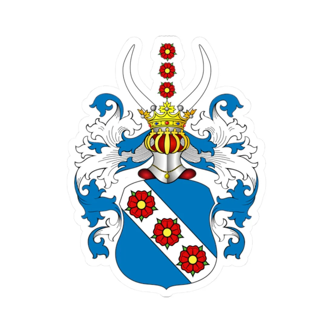 POL COA Borna Ib (Poland) (Coat of Arms) STICKER Vinyl Kiss-Cut Decal 2 Inch White - The Sticker Space