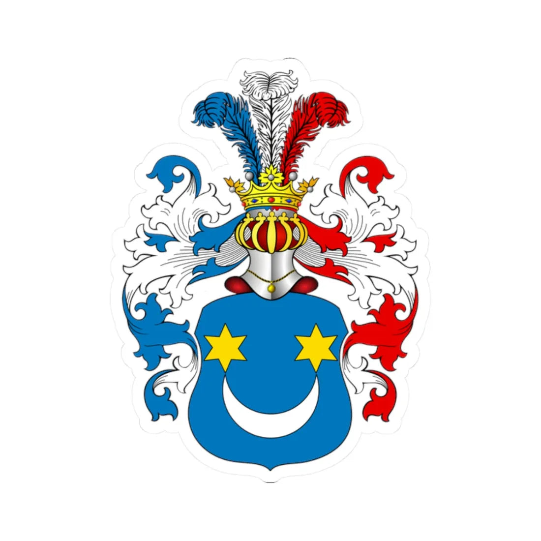 POL COA Borna II (Poland) (Coat of Arms) STICKER Vinyl Kiss-Cut Decal 2 Inch White - The Sticker Space