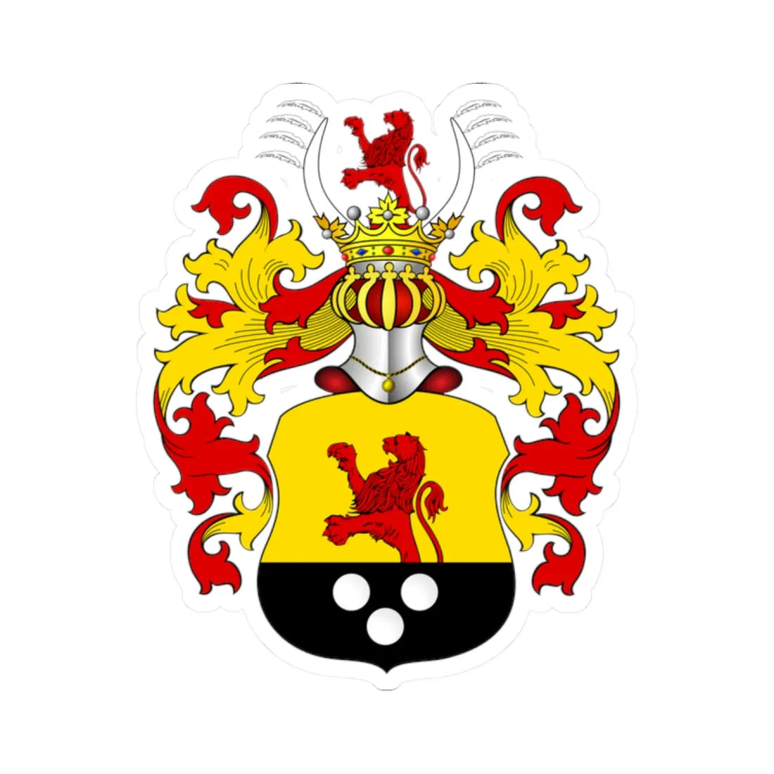 POL COA Borna III (Poland) (Coat of Arms) STICKER Vinyl Kiss-Cut Decal 2 Inch White - The Sticker Space