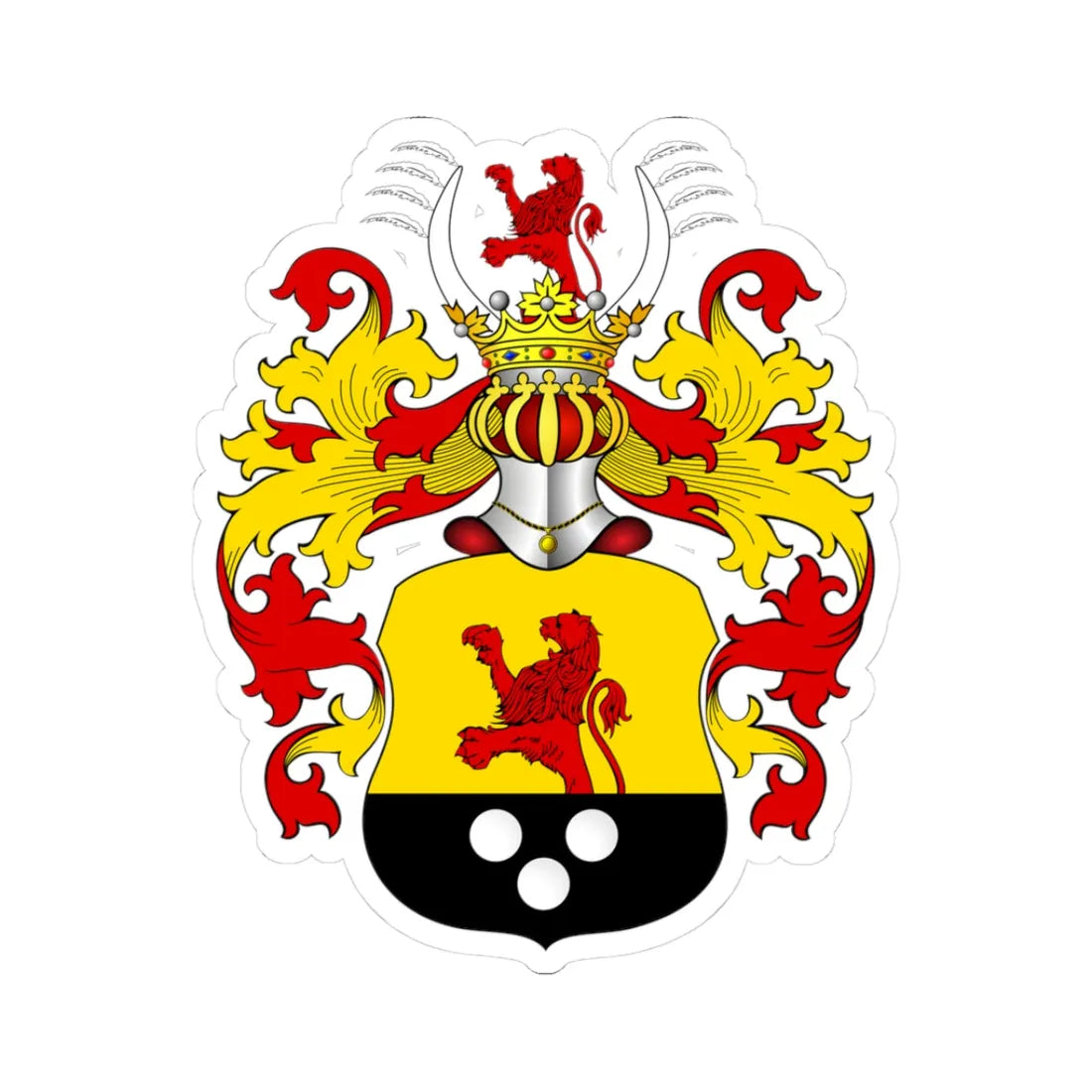 POL COA Borna III (Poland) (Coat of Arms) STICKER Vinyl Kiss-Cut Decal 3 Inch White - The Sticker Space