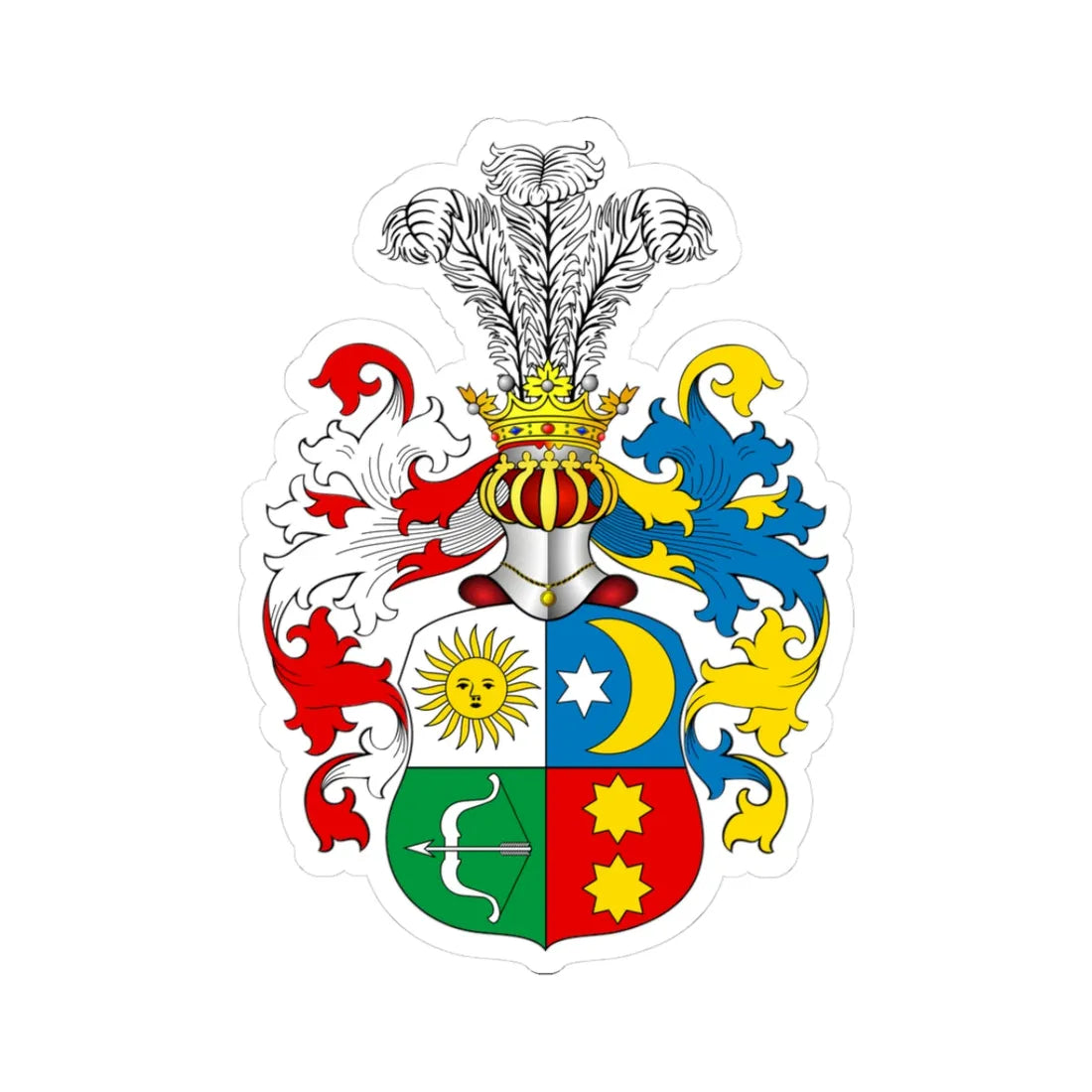 POL COA Borozdna (Poland) (Coat of Arms) STICKER Vinyl Kiss-Cut Decal 3 Inch White - The Sticker Space