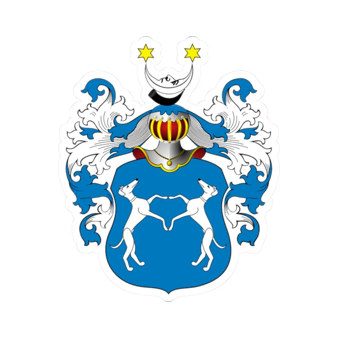 POL COA Borski II a (Poland) (Coat of Arms) STICKER Vinyl Kiss-Cut Decal 2 Inch White - The Sticker Space