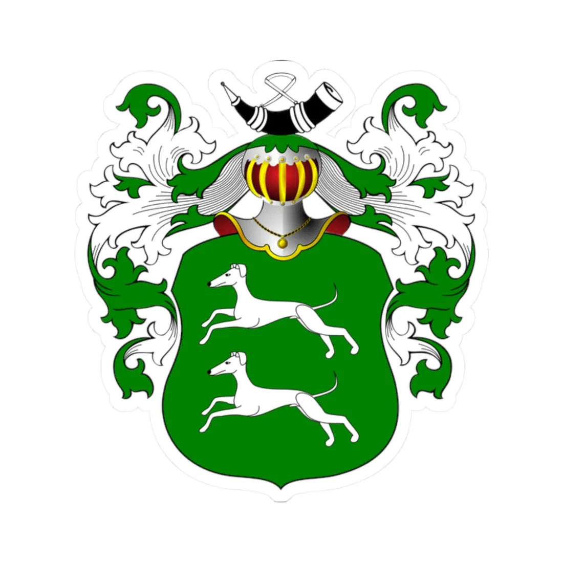 POL COA Borski II (Poland) (Coat of Arms) STICKER Vinyl Kiss-Cut Decal 2 Inch White - The Sticker Space