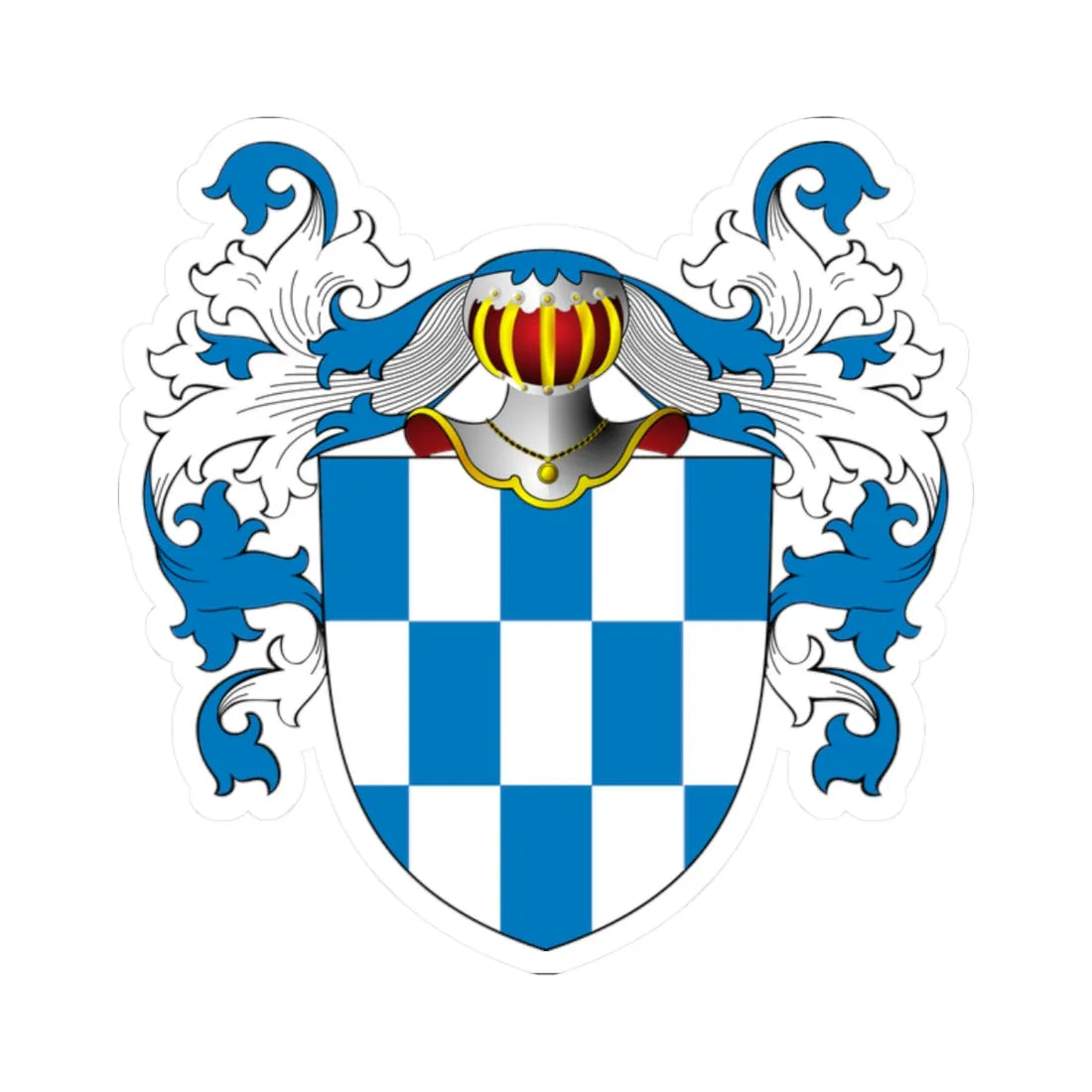 POL COA Borsnicz (Poland) (Coat of Arms) STICKER Vinyl Kiss-Cut Decal 2 Inch White - The Sticker Space