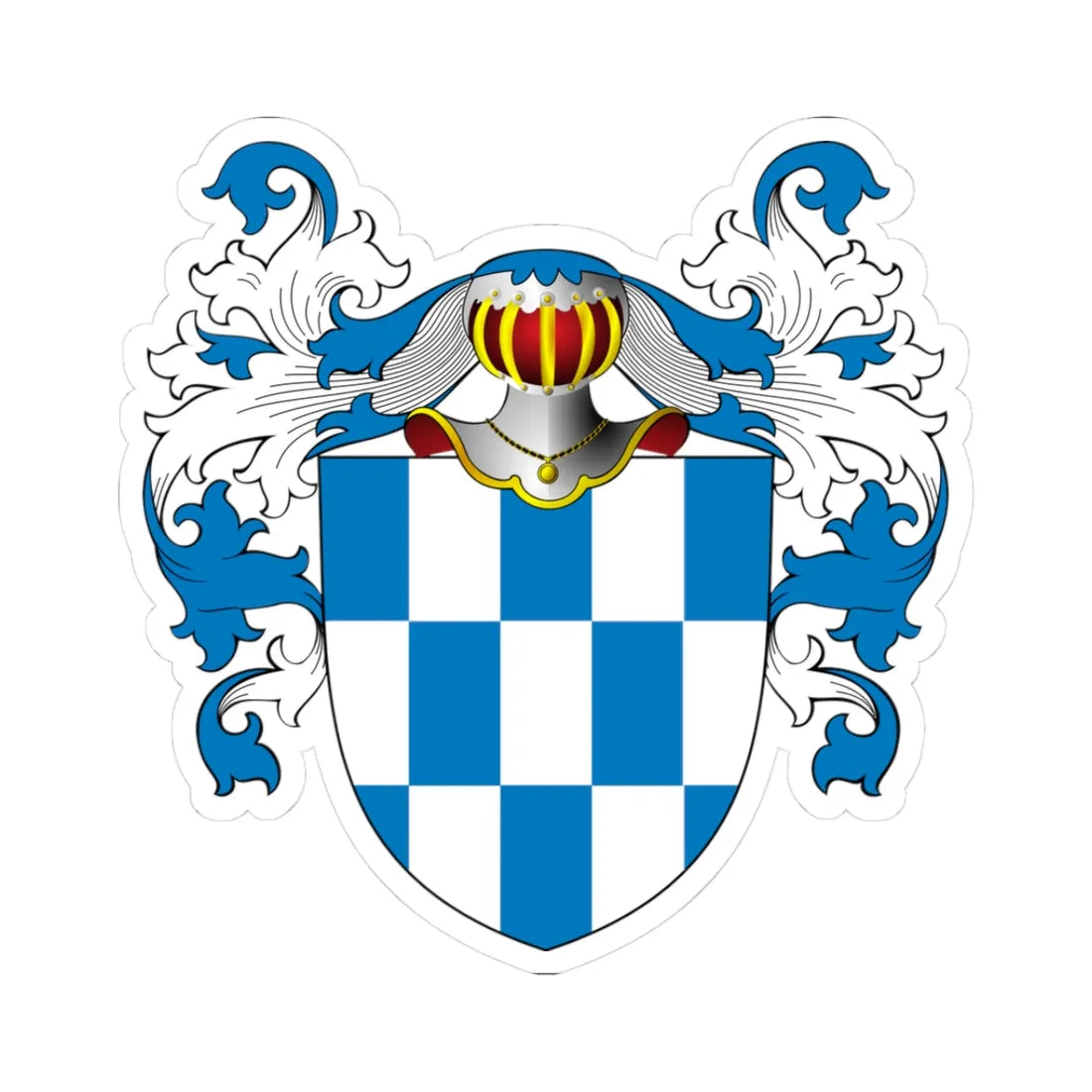 POL COA Borsnicz (Poland) (Coat of Arms) STICKER Vinyl Kiss-Cut Decal 3 Inch White - The Sticker Space