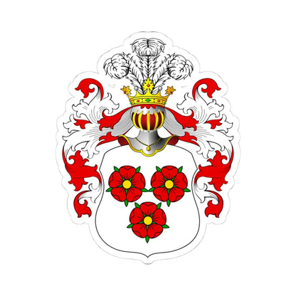 POL COA Borstel (Poland) (Coat of Arms) STICKER Vinyl Kiss-Cut Decal 4 Inch White - The Sticker Space