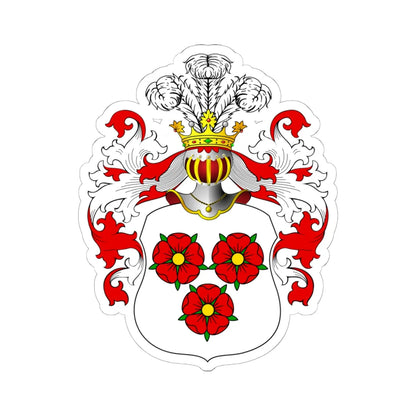 POL COA Borstel (Poland) (Coat of Arms) STICKER Vinyl Kiss-Cut Decal 6 Inch White - The Sticker Space