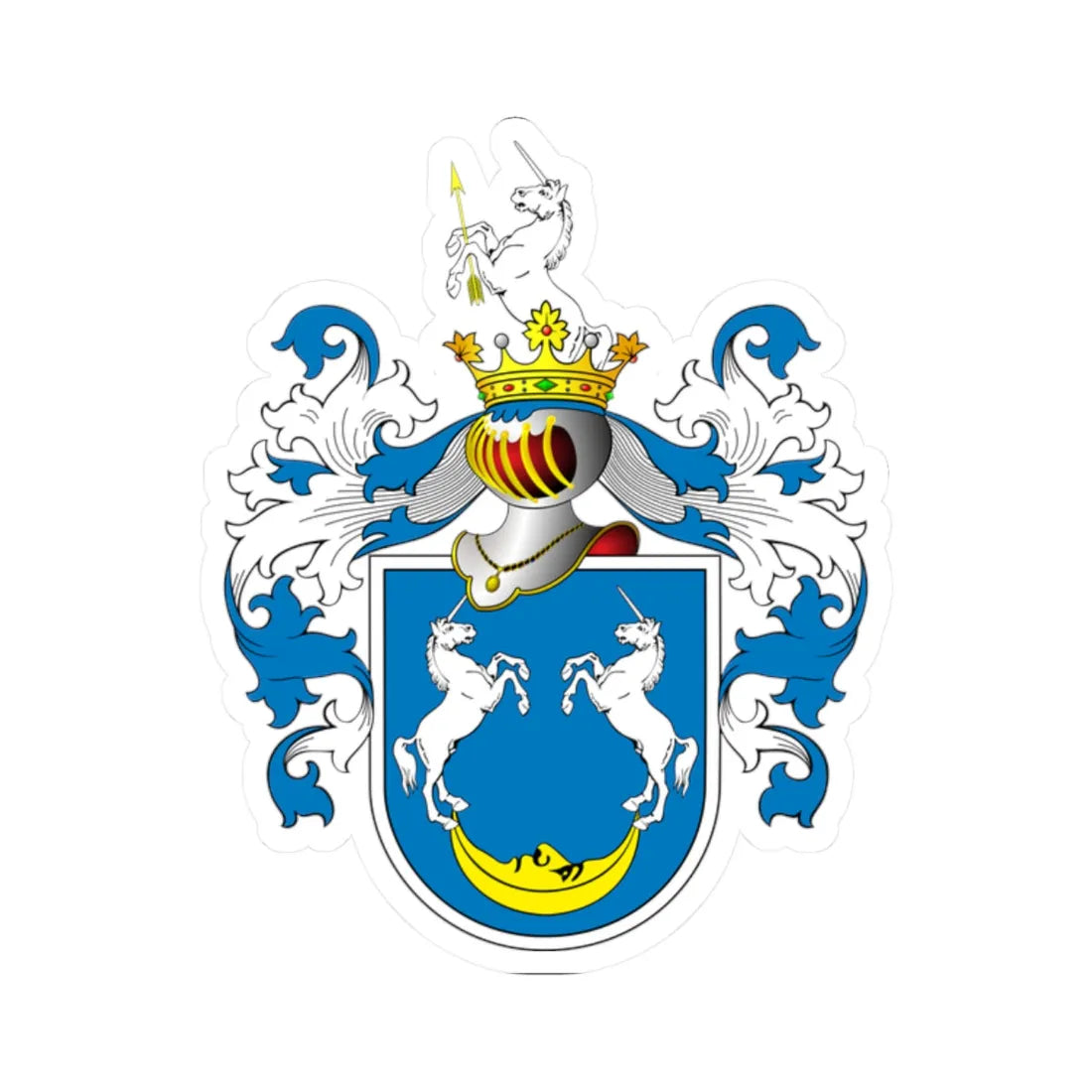 POL COA Borzestowski a (Poland) (Coat of Arms) STICKER Vinyl Kiss-Cut Decal 2 Inch White - The Sticker Space