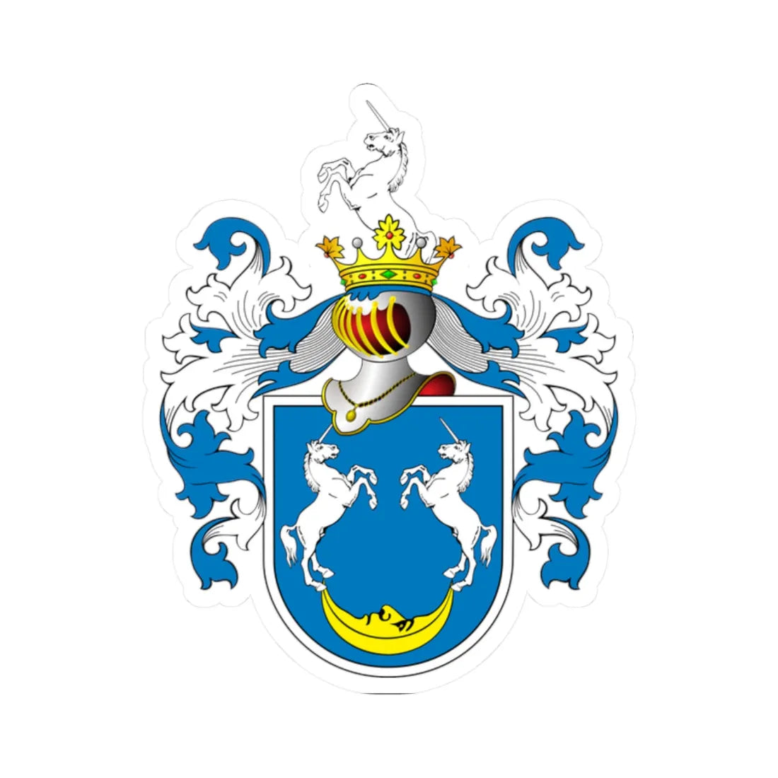 POL COA Borzestowski (Poland) (Coat of Arms) STICKER Vinyl Kiss-Cut Decal 2 Inch White - The Sticker Space