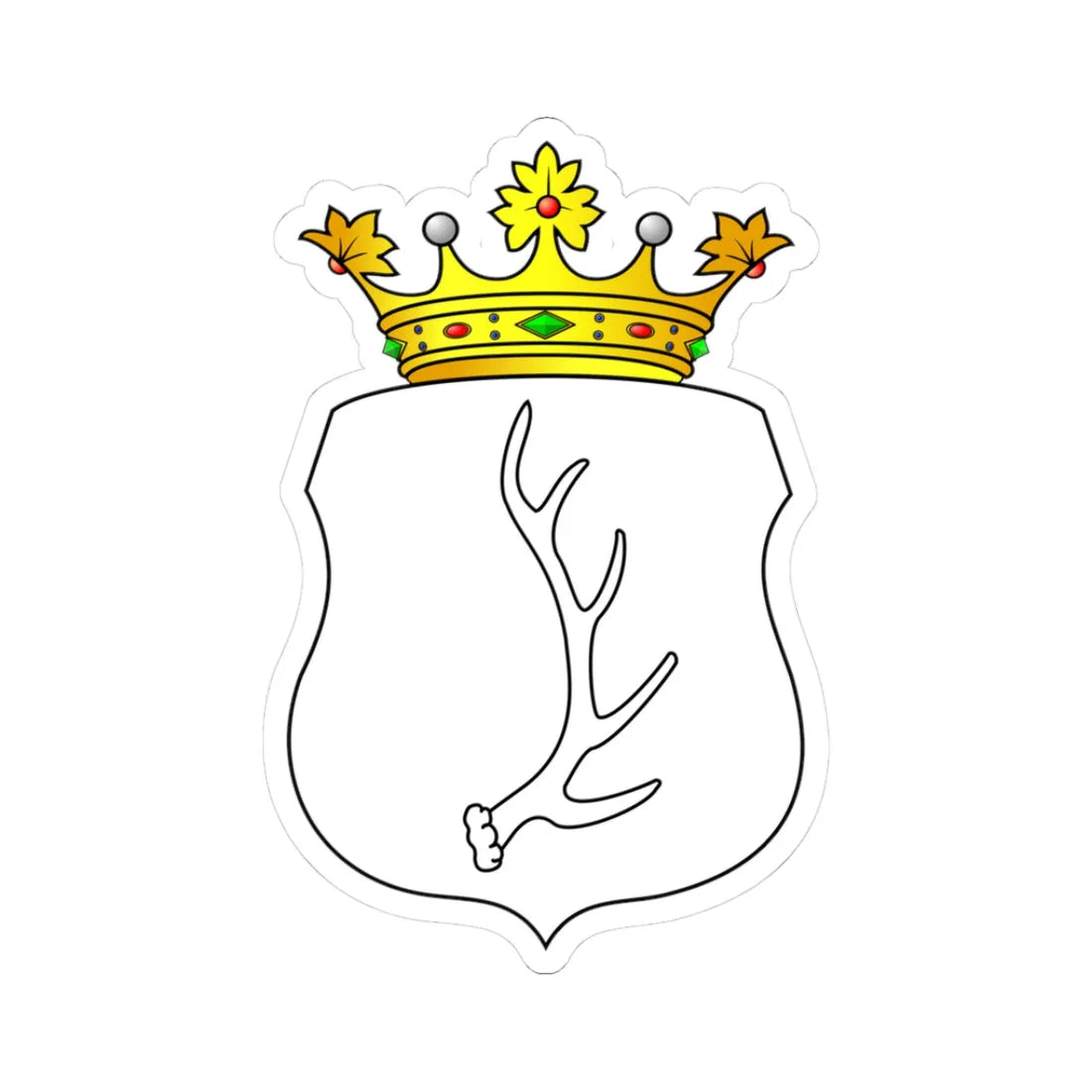 POL COA Borzyszkowski III (Poland) (Coat of Arms) STICKER Vinyl Kiss-Cut Decal 3 Inch White - The Sticker Space