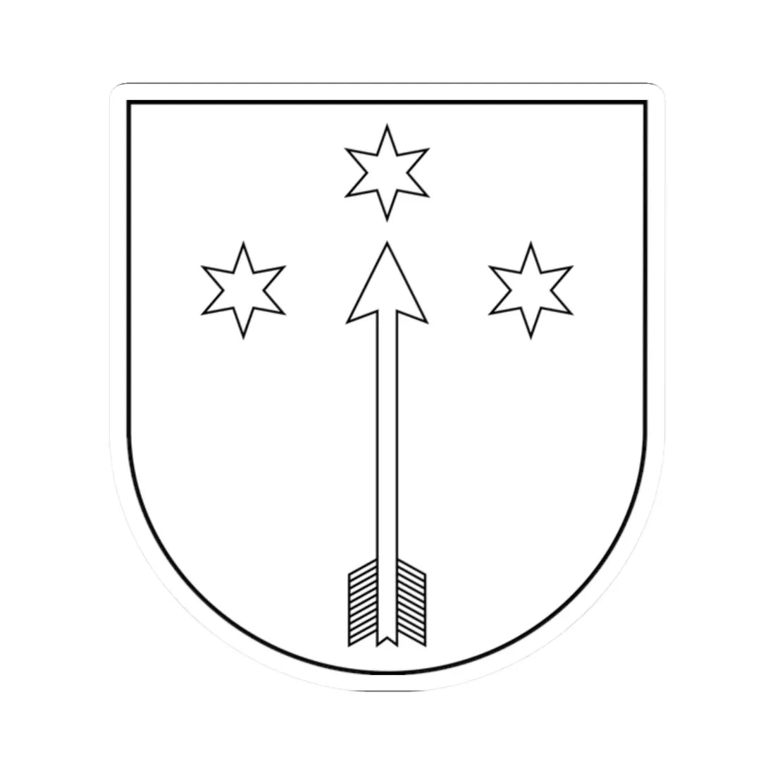 POL COA Borzyszkowski IV (Poland) (Coat of Arms) STICKER Vinyl Kiss-Cut Decal 2 Inch White - The Sticker Space