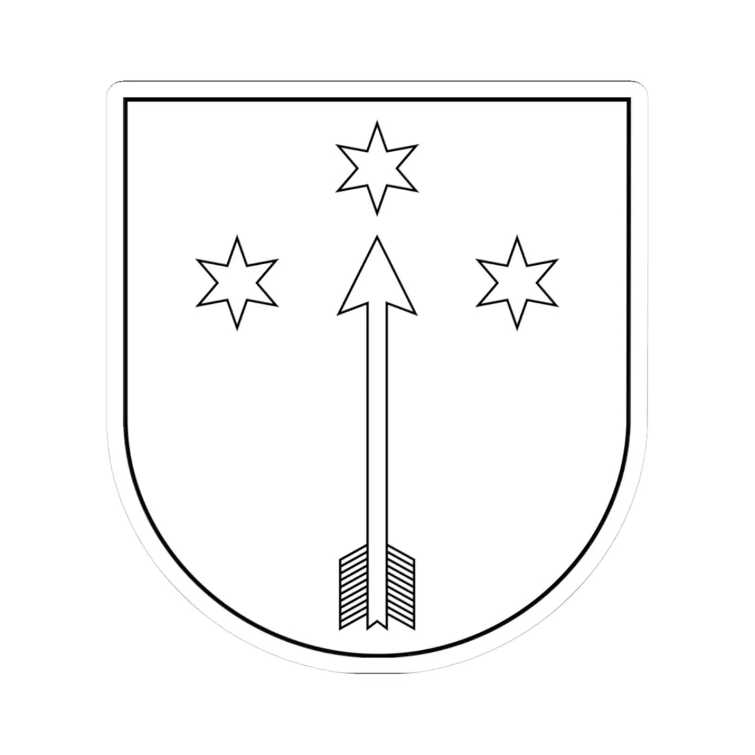 POL COA Borzyszkowski IV (Poland) (Coat of Arms) STICKER Vinyl Kiss-Cut Decal 3 Inch White - The Sticker Space