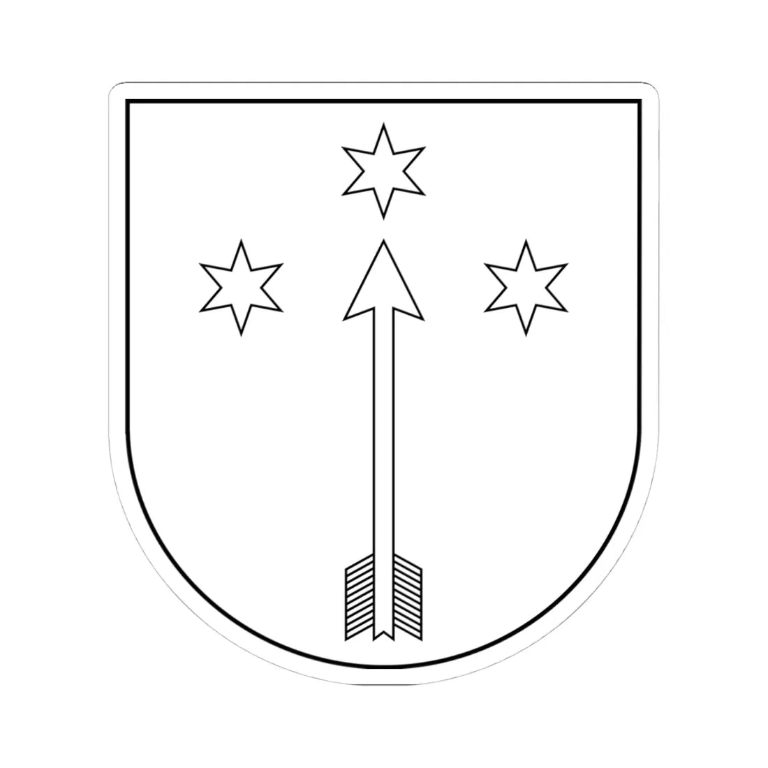 POL COA Borzyszkowski IV (Poland) (Coat of Arms) STICKER Vinyl Kiss-Cut Decal 4 Inch White - The Sticker Space