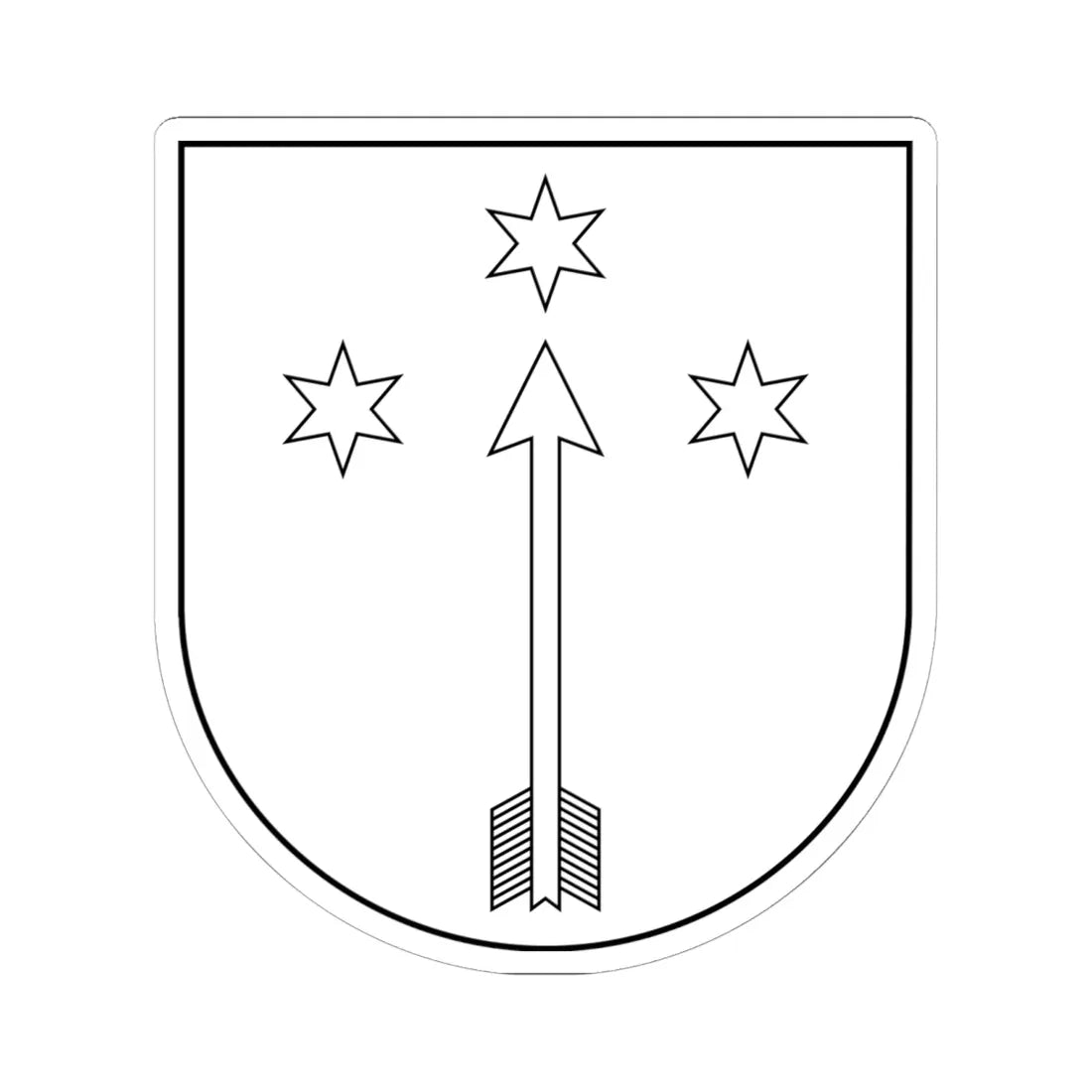 POL COA Borzyszkowski IV (Poland) (Coat of Arms) STICKER Vinyl Kiss-Cut Decal 6 Inch White - The Sticker Space