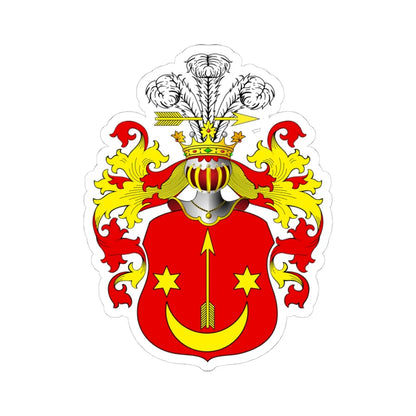 POL COA Borzyszkowski (Poland) (Coat of Arms) STICKER Vinyl Kiss-Cut Decal 4 Inch White - The Sticker Space