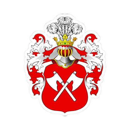 POL COA Bradacice (Poland) (Coat of Arms) STICKER Vinyl Kiss-Cut Decal 3 Inch White - The Sticker Space