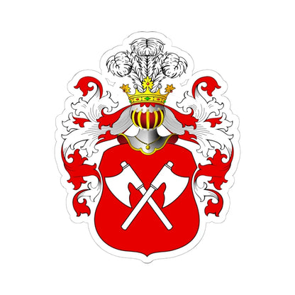 POL COA Bradacice (Poland) (Coat of Arms) STICKER Vinyl Kiss-Cut Decal 6 Inch White - The Sticker Space