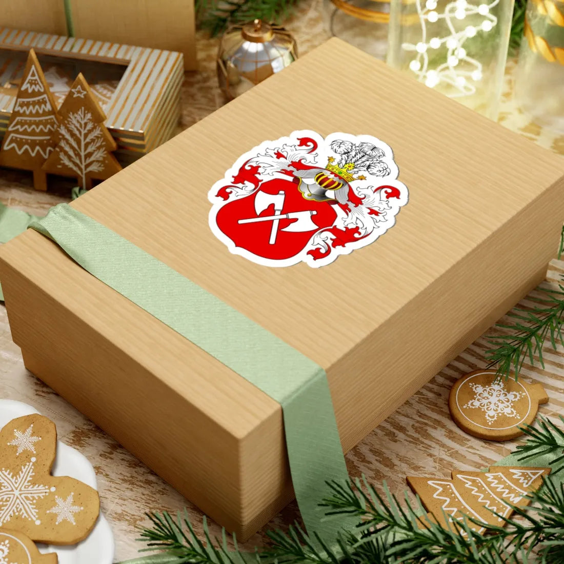 POL COA Bradacice (Poland) (Coat of Arms) STICKER Vinyl Kiss-Cut Decal - The Sticker Space