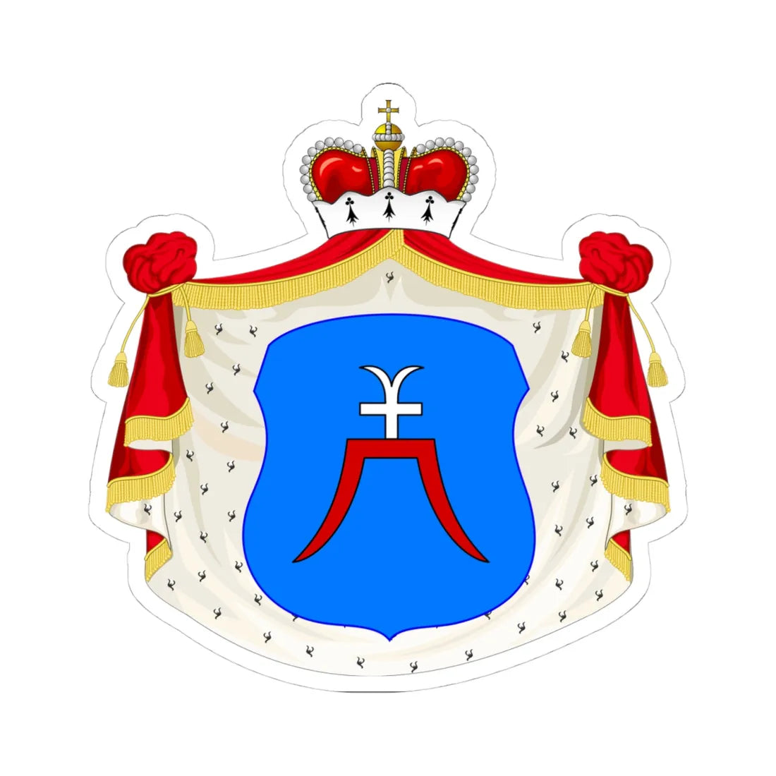 POL COA Brama (Poland) (Coat of Arms) STICKER Vinyl Kiss-Cut Decal 4 Inch White - The Sticker Space