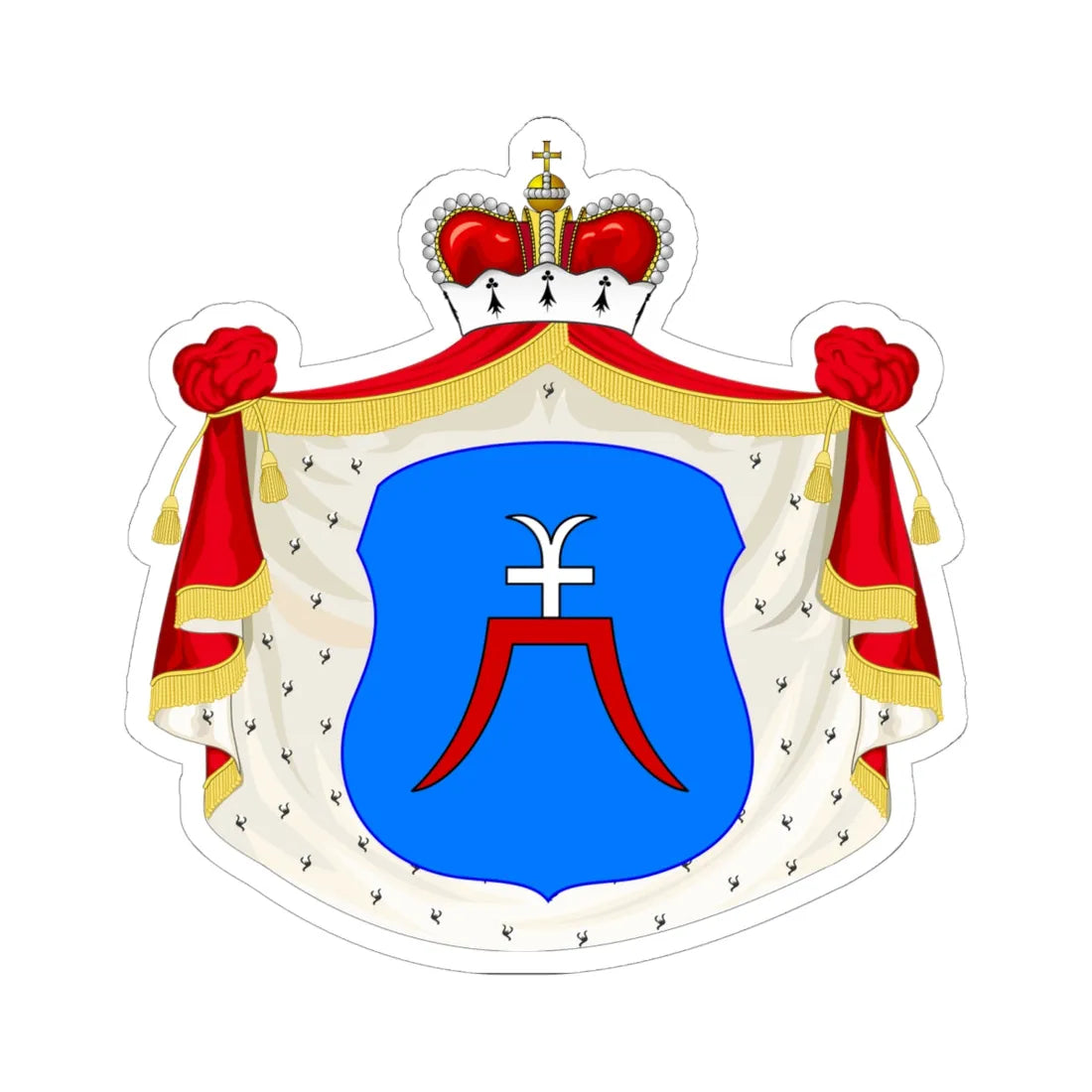 POL COA Brama (Poland) (Coat of Arms) STICKER Vinyl Kiss-Cut Decal 6 Inch White - The Sticker Space