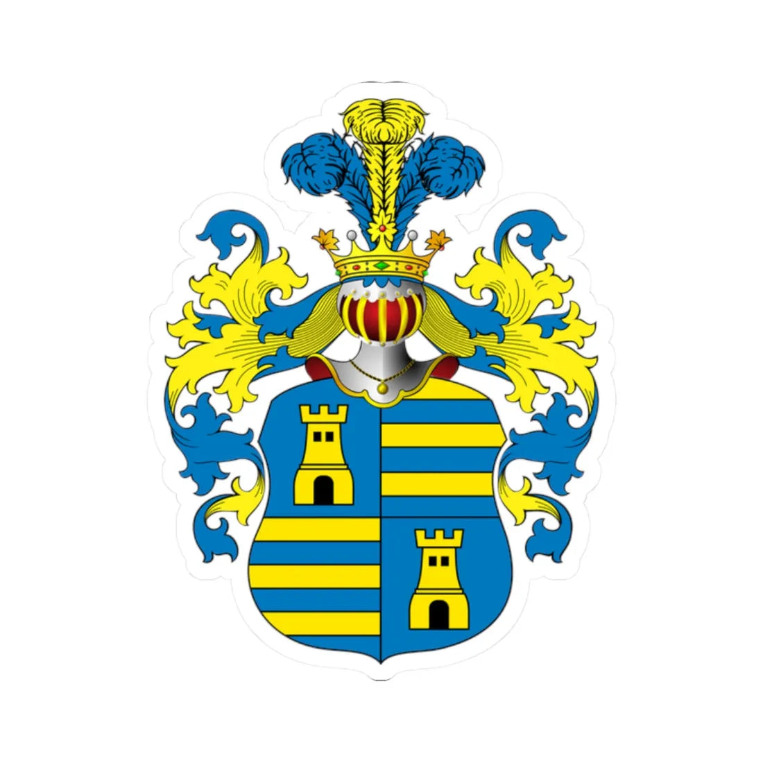 POL COA Brandstetter (Poland) (Coat of Arms) STICKER Vinyl Kiss-Cut Decal 2 Inch White - The Sticker Space